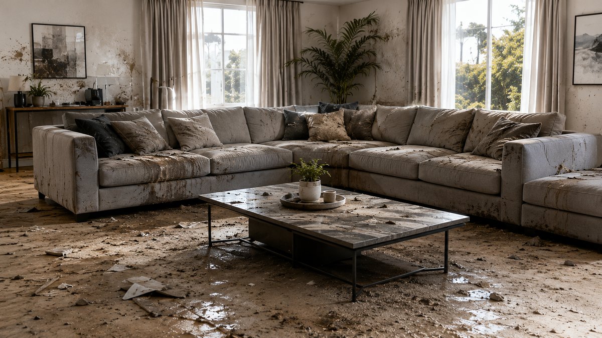 Luxury Living Room before cleaning